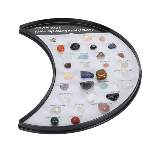 Dekaim Stein-Sammelset Für Kinder, Exquisites Naturwissenschafts-Klassenzimmer, Steine und Mineralien-Sammlung, Mineralien-pädagogisches Wissenschafts-Set(16.00 * 14.00 * 2.00cm)