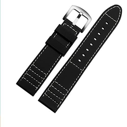 Correa de silicona de 22 mm impermeable para relojes deportivos masculinos