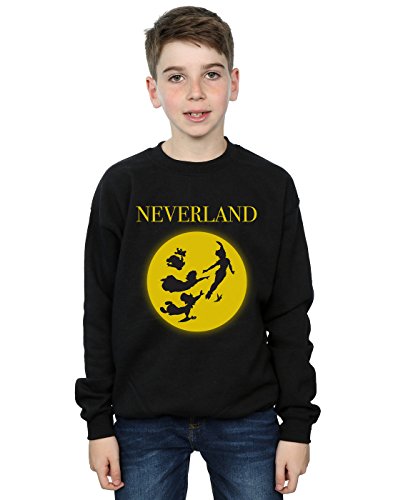 Disney Boys Peter Pan Moon Silhouettes Sweatshirt Black 5-6 Years