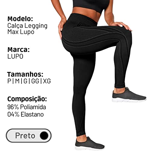 Calça legging Max, Lupo Sport, Feminino, Preto, M 3 41F8f1NW7rL