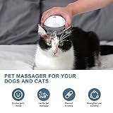 Ankilo Elektrisches Kopfmassagegerät,Kopfmassage Elektrisch mit 4 Knetköpfen Austauschbar,Kopfhaut-Massagegerät,IPX7 Wasserdicht Katzen Massagegerät,für Ganzkörpermassage,HundeköRper,Haarwachstum