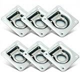 QWORK® Pack de 6 Anneaux d'arrimage pour remorque, Auge d'arrimage,...