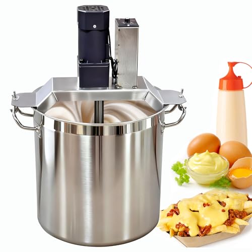 HCAUYNN Batidora automática - Mezclador de Alimentos Comercial con rascador de 4 Hojas, para Hacer Mermelada, Salsa, Relleno, condimento de Olla Caliente 140L