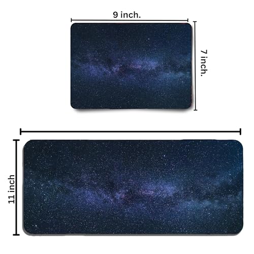 Image of Space Combo XL Extended Gaming Mouse Pad | XXL Large Desk Mat 60x30cm for Laptop & PC | Non-Slip Rubber Base, Waterproof, Durable & Smooth Surface | Office, Gaming & Study, asthetic