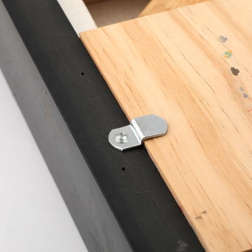 Image of XIHIRCD 50pcs Offset Canvas Painting Mounting Clips with Metal Screws, 1 /2inch, 1 /4inch, 1 /8inch, 3 /8inch Canvas Clips for Picture Framing, Blackboard