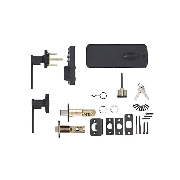 Amazon-Basics-Contemporary-Electronic-Keypad-Deadbolt-Door-Lock-With-Passage-Lever-Matte-Black-662-cm-x-1181-cm Amazon-Basics-Contemporary-Electronic-Keypad-Deadbolt-Door-Lock-With-Passage-Lever-Matte-Black-662-cm-x-1181-cm