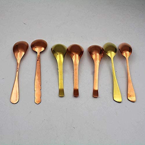 Pure Copper Spoon, Dining Ware, Copper Tableware, Soup Spoon, Rice Spoon, Serving Spoon, Copper Cutlery Set (Type 8)