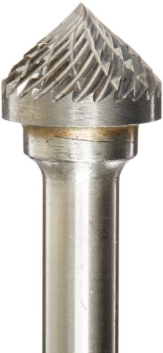 Image of Drill America SK-5 Carbide Burr /Rotary File 90 Degree Included Angle Double Cut for Die Grinder 1 /2 inch Dia. x 1 /4 inch Cut Length with 1 /4 inch Shank and 2-1 /8 inch Overall Length, DUL Series