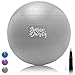 Jung & Durstig Original Gymnastikball inkl. Luftpumpe | Yoga Ball BPA-Frei | Pilates Ball bis 150 kg belastbar | Sitzball 65 cm | 75 cm | Fitnessball für zu Hause | Trainingsball Grau