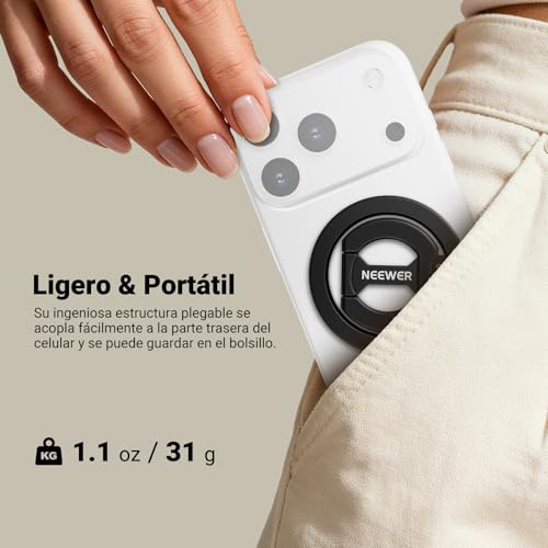 Soporte para coche magnético NEEWER de doble cara compatible con iPhone y Samsung 7