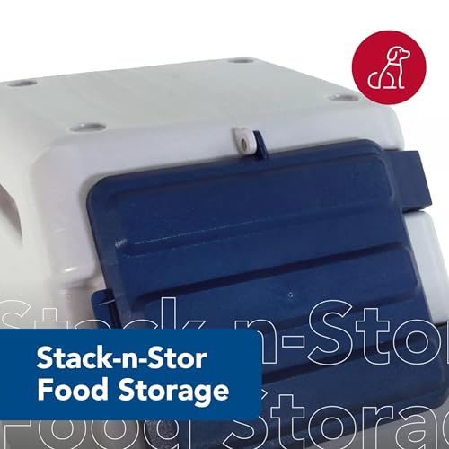 Coastal Pet Bergan Stack-n-Stor Food Storage - Stackable Dog & Cat Food keeping Container - Outdoor Vault to Protect from Pests & Weather - Durable Storage Bin - 24 Gallons