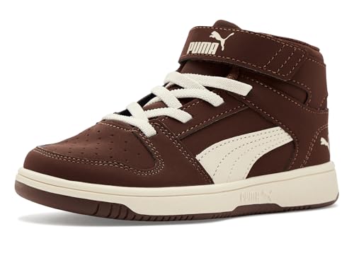 Image of PUMA Kids' Rebound Layup Mid Hook and Loop Sneakers