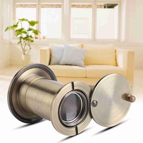 Home Door Viewer, 220 Grados Visor Óptico de Vidrio para Puerta, Kit de Mirilla de Ángulo Amplio para Seguridad en el Hogar (Bronce) miniatura 2