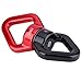 Alomejor 30 KN Swing Swivel Pulley Wheel Rock Climbing Caster Rotational Device Rope Swivel Connector (red Black)