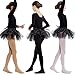 Aaronano Big Girls' Footed Ballet Tights 3-Pair-Pack Size XXL(10-12), Black White Nude
