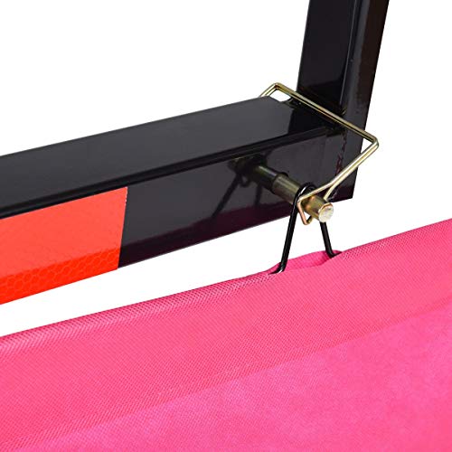 Goplus Pick up Truck Bed Hitch Extender Adjustable Extension Rack w/Flag for Ladder, Rack, Canoe, Kayak, Long Pipes and Lumber (Black)