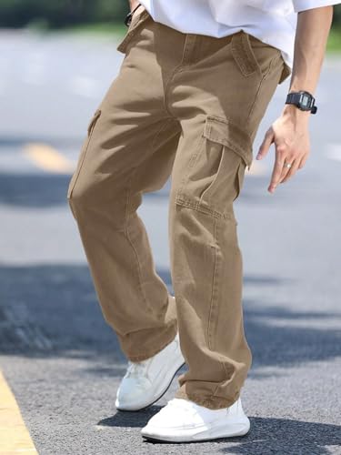 Image of AVANOVA Men's Cargo Jeans Slim Fit | Stylish Stretch Denim Trousers with Multi Pockets | Casual Wear Pants for Men | Comfortable Daily & Office Denim Wear Bottoms (Jeans 250)