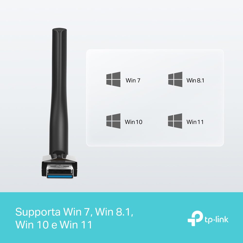 TP-Link UB500 Plus Adattatore Bluetooth USB, Bluetooth 5.3, Multi-Directional Antenna, Compatibile Con Windows 11/10/8.1/7