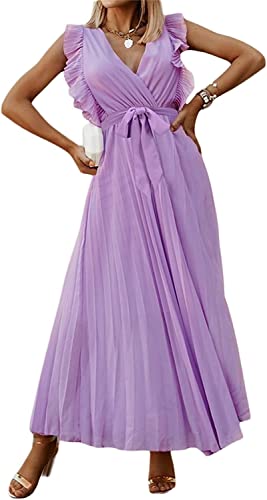 Robe de plage sans manches violette idéale pour les cocktails d'été