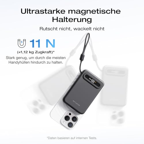 EcoFlow Qi2 25W Powerbank Magsafe kompatibel 10000mAh, mit USB C 36W Kabel – Ansicht 6