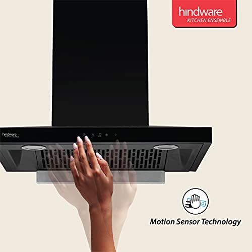 Image of Hindware Smart Appliances Alexio Autoclean 60cm 1200 m /hr (Black), Motion sensor technology,Max Suction of 1200 m /hr & Filterless Technology