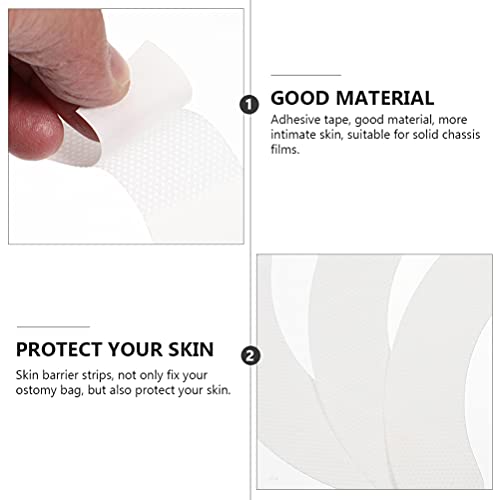 EXCEART 40Pcs Stoma Barriere Ring Leck- Beweis Haut Barriere Streifen Elastische Dicht Wasserdicht Hydrocolloid Extender Druck Empfindliche Aufkleber Ostomiebeutel Liefert