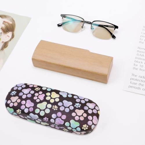 Image of PERFECTSIGHT Hard Shell Eyeglasses Case, PU Leather Protective Glasses Case, Cute Eyeglass Case for Women Men Girls