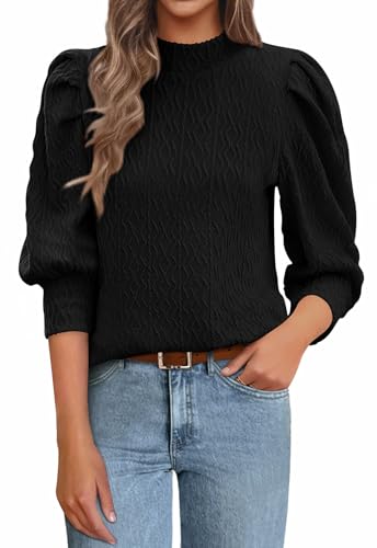 PRETTYGARDEN Womens Puff 3/4 Sleeve Tops 2025...