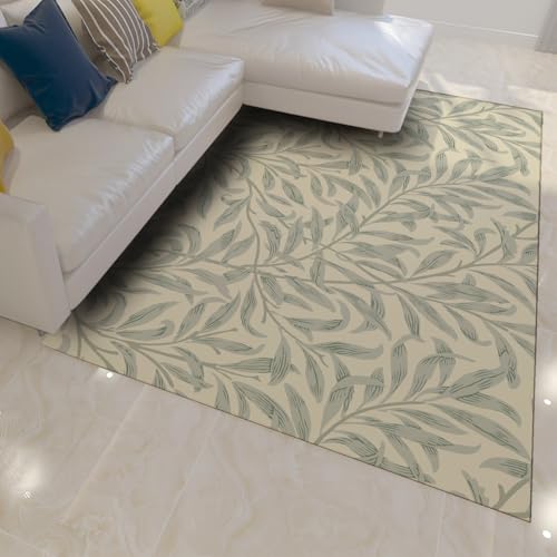 Tapis de lit lavable vert pâle pour éviter les glissades au salon