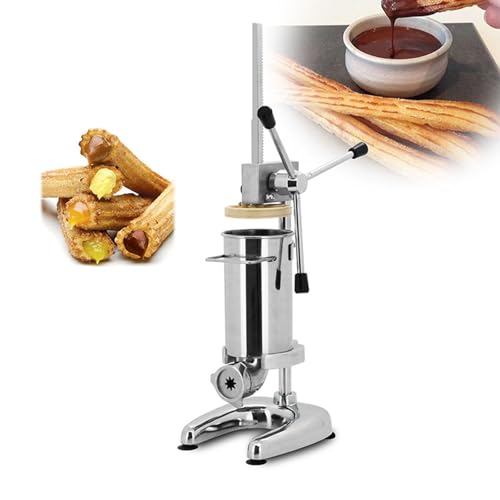 SICWEDIM Churro Maker Machine | Spanish Donuts Maker | Churro Machine,Commercial Churros Maker Machine 3L Stainless Steel Spanish (2L)