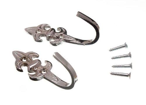 Crochets rideaux fleur de lys chrome 80mm pour sublimer vos fenêtres