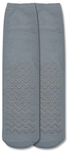 2 Pairs of Ultra Soft Non-Slip Grip Slipper Socks, Gray - Fall Injury Prevention Hospital Sock for Safety, Comfort and Warmth - All Around Tread Pattern4