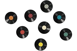 WrtmyR 8 Pack Blank Vinyl Records Decor