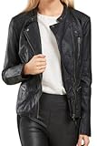 Only Leather Look Jacket Chaqueta, Black, 40 EU para Mujer