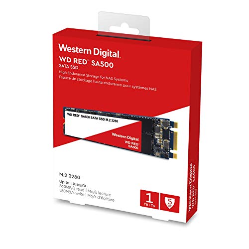 Western Digital SSD Raudona|1TB|M.2|SATA 3.0|Rašymo greitis 530 MBytes/Sec|Skaitymo greitis 560 MBytes/Sec|MTBF 2000000 Hours|WDS100T1R0B