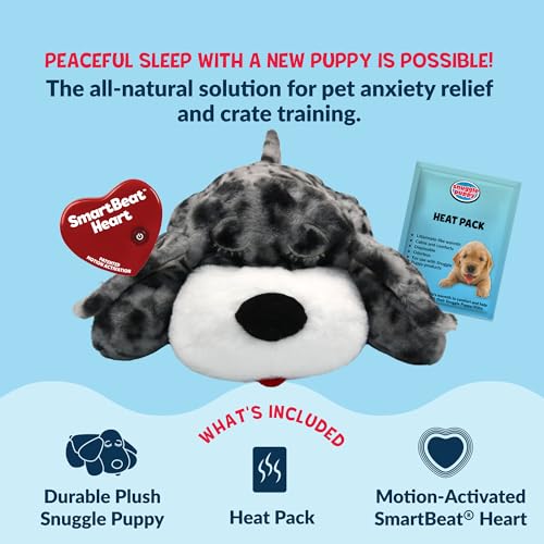 Image of Snuggle Puppy Heartbeat Toy (Large), Breed Buddies Great Dane | Calming, crate training comfort, heat pack, new puppy essentials, first nights, sleep, large breeds 70 plus lbs