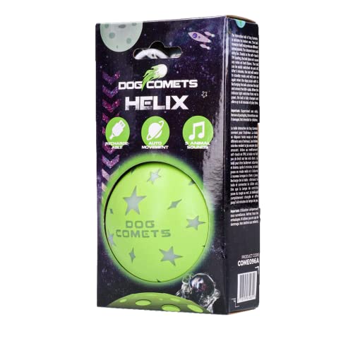 Dog Comets Ball Helix Hundespielzeug - Selbstbewegender Hundeball - Wiederaufladbares Hundespielzeug - Hundespielzeug mit Tiergeräuschen - Grün Cover
