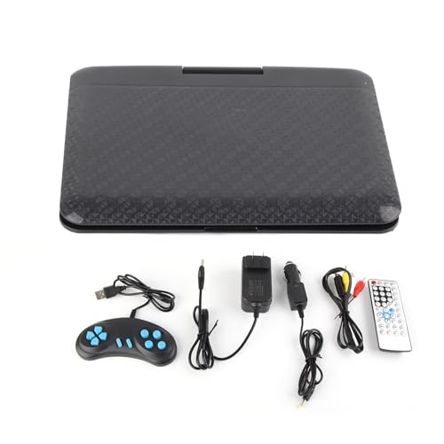 Alvinlite Mobile DVD, 6.8 Inch Portable HD Children's DVD Player Multifunctional Convenient Car TV Player for Car and Outdoor(US Plug 110-240V-BLACK)