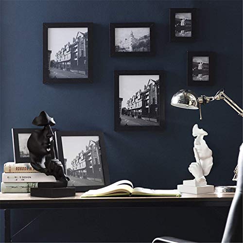 Silence is Gold Thinker Statue, Modern and Simple Resin Things, Creative Abstract Figurine Sculptures for Entrance, Creative Room Home, Office Study, Piano Decor(4.13\" L/4.53\" W/12.20\" H, White)