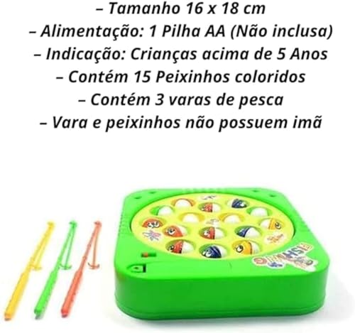 Jogo Brinquedo Pega Peixe Pesca Maluca Pescaria Infantil