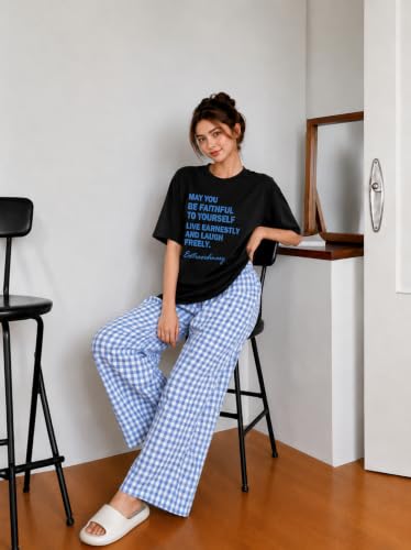 Image of KSHS Womens Korean Night Dress || Full Pyjama Set ||Korean Nightsuit || Women Nightwear ||Round Neck Full Sleeve Nightsuit || Loungewear || Everyday Nightdress Women's Pyjama Sets