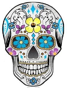 In Touch Day of The Dead Decal Rockabilly Rock Vintage Sugar Skull Sticker #14