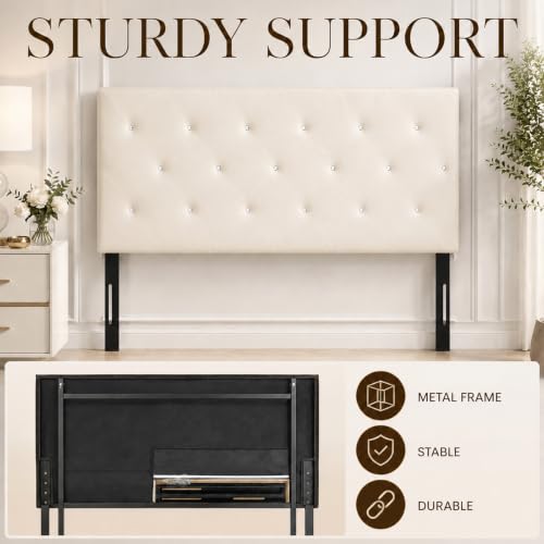Image of Upholstered Queen Headboard with Storage and USB (Queen)