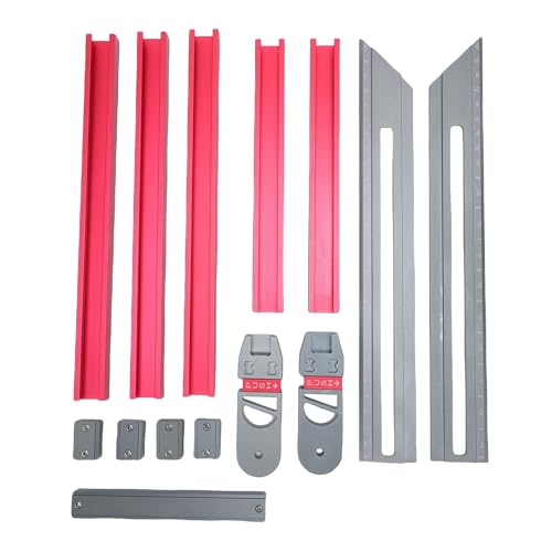 Stair Tread Template Tool, Stair Measuring Tread Gauge Jig Shelf Layout Tool, Adjustable Length 17.9 to 58.9, Step Scribe for Layout Measurement