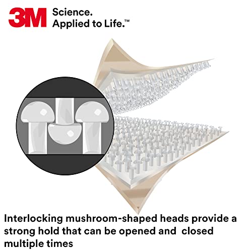Image of 3M Dual Lock Low Profile Reclosable Fastener SJ4570, Clear, 1 in x 50 yd, Secure Interlocking Alternative to Screws and Bolts, Smooth Aesthetic, Indoor Use, 2 Rolls