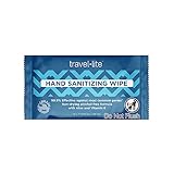 Travel Lite Alcohol-Free Hand Wipes with Aloe Vera and Vitamin E, Fresh Scent 200ct Individually Wrapped Travel Essentials Wipes for Adults and Kids