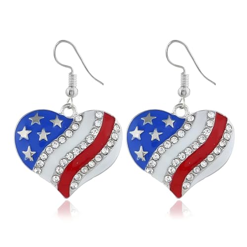 4th of July Earrings Patriotic Dangle Earrings Independence Day Jewelry Gifts for Women