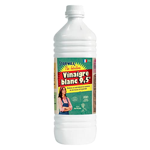 Starwax THE FABULOUS – Vinagre blanco 9,5° – Multiusos, descalcificador, desodorizado, desodorante, desmantelamiento – 100% de ingredientes de origen natural – Ecocert – Fabricado en Francia – 1 l