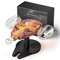 Kollea Geburtstagsgeschenke für Männer Väter, Galaxy Raumschiff Whiskey-Abfüllergeschenksets, Raumfahrzeug Limited Edition, 2 Shot-Gläser, Einzigartige Geschenkidee für Bruder, Abfüllerglas für Bar