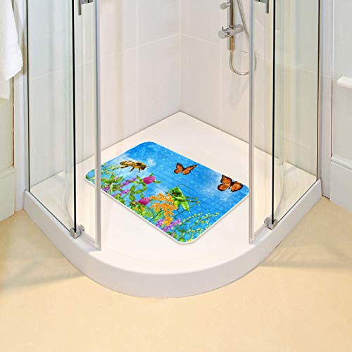 Alfombrillas de baño para evitar caídas infantiles con ventosas diseño mariposas 7